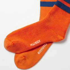 Women Rototo - Chaussettes Rayées - Orange