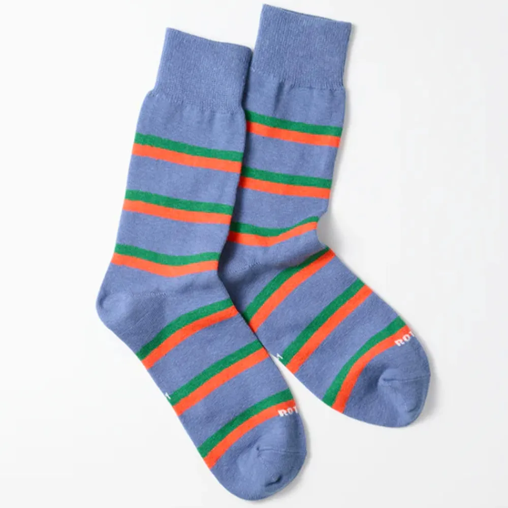 Women ROTOTO - Chaussettes Rayées - Bleu