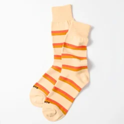 Women ROTOTO - Chaussettes Rayées - Pêche