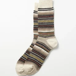 Women Rototo - Chaussettes tapisserie mexicaine - Orange/Vert