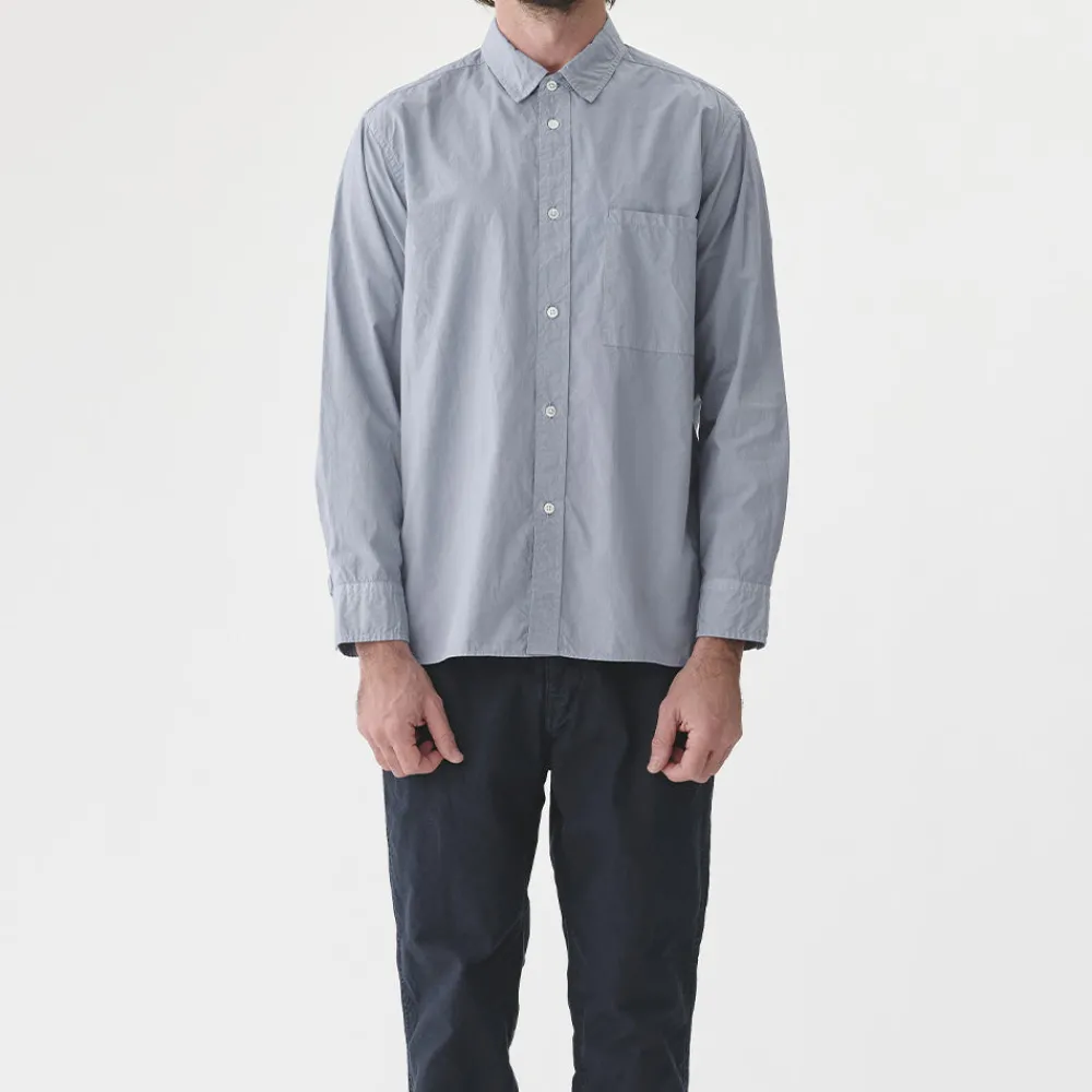 Sage de Cret - Chemise Broadcloth - Bleu