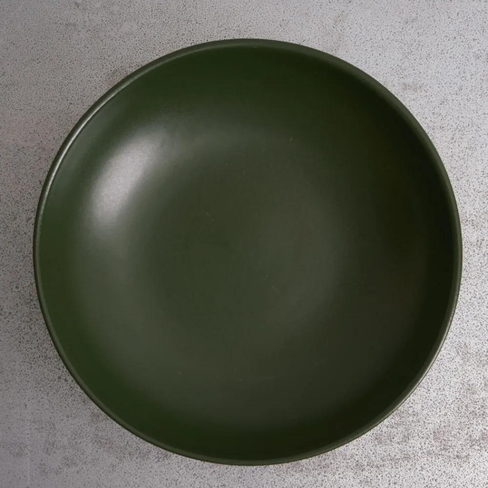 559 STONEWARE Saladier en grès fin - Kaki