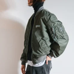 Women Schott x Merci - Bomber Vintage - Vert