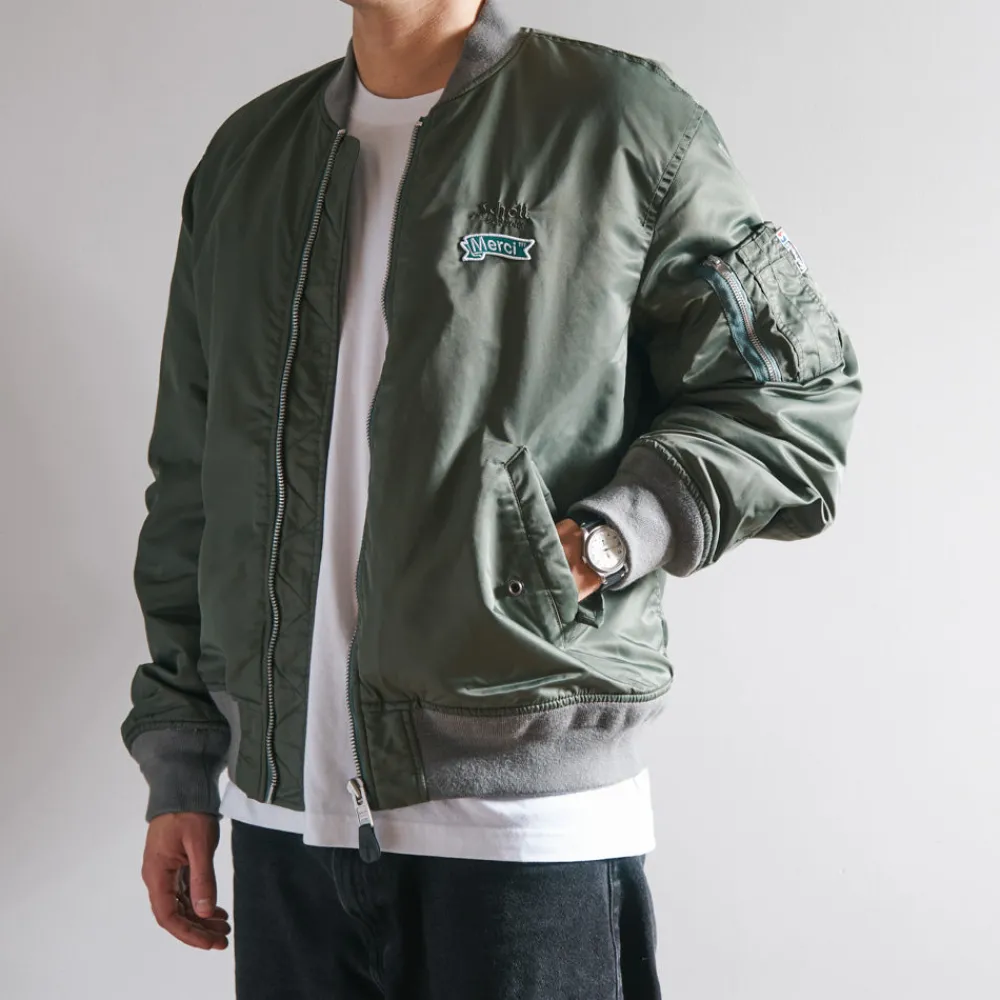 Women Schott x Merci - Bomber Vintage - Vert