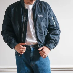 Women Schott x Merci - Bomber Vintage - Marine