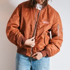 Women Schott x Merci - Bomber Vintage - Marron