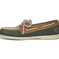 SEBAGO - Mocassins Portland - Vert & Ecru