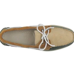 SEBAGO - Mocassins Portland - Vert & Ecru