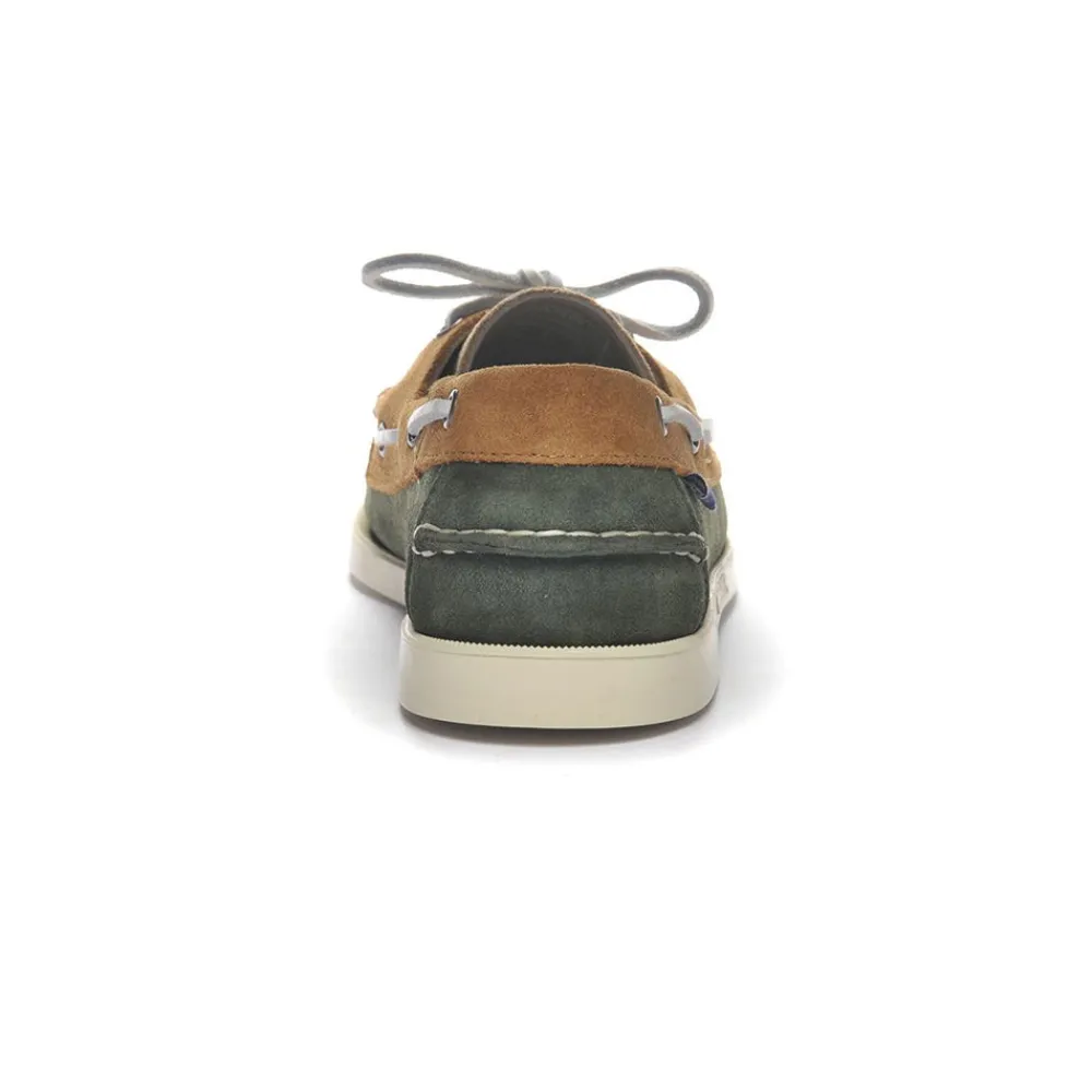 SEBAGO - Mocassins Portland - Vert & Ecru