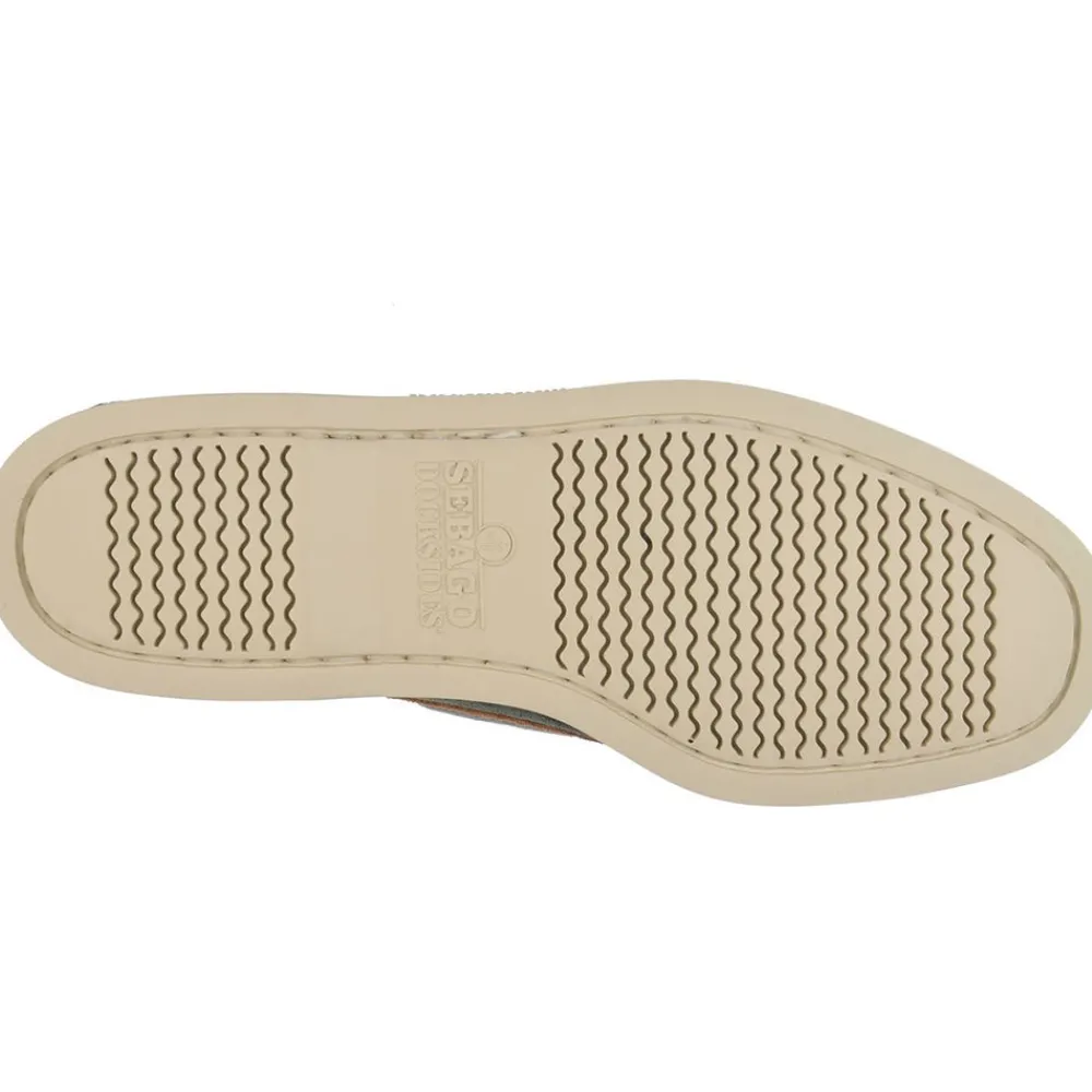 SEBAGO - Mocassins Portland - Vert & Ecru