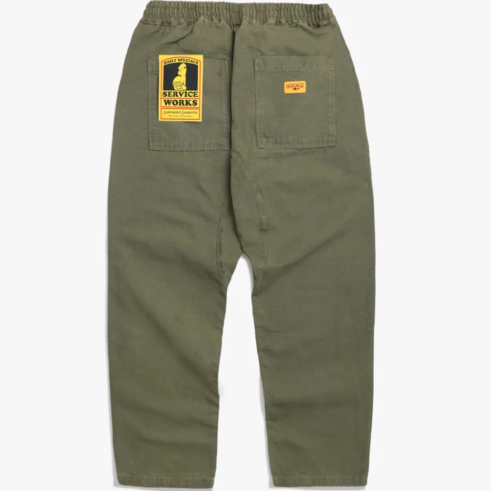 Service Works - Pantalon Chef Canvas - Vert