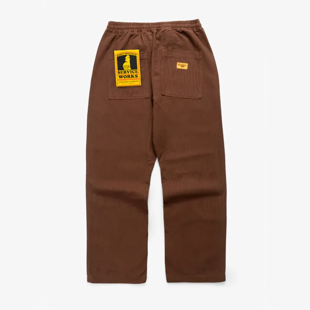 SERVICE WORKS - Pantalon Chef Canvas - Marron