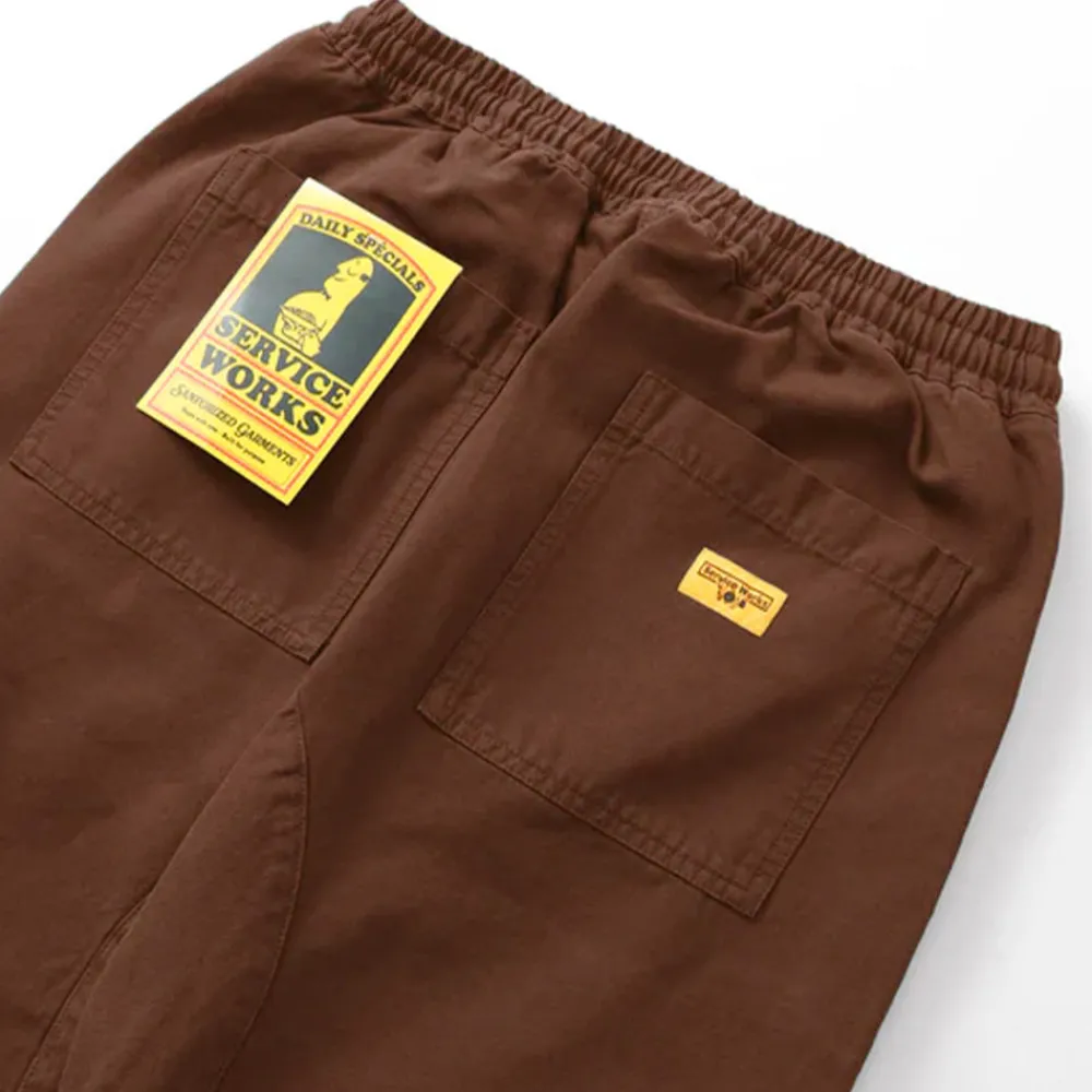 SERVICE WORKS - Pantalon Chef Canvas - Marron