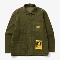 SERVICE WORKS - Veste en velours - Olive