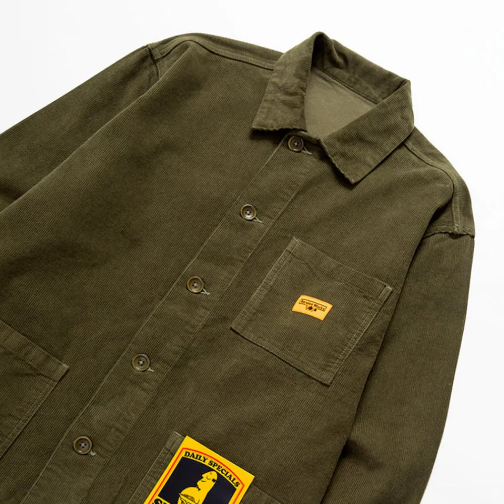 SERVICE WORKS - Veste en velours - Olive
