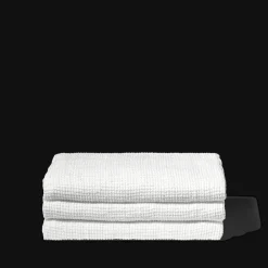 200 LINTEX Serviette de bain en lin - Waffle - Blanc Optique