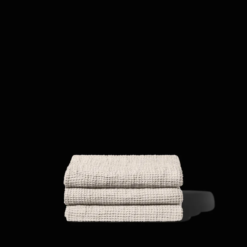 200 LINTEX Serviette de bain en lin - Waffle - Pierre