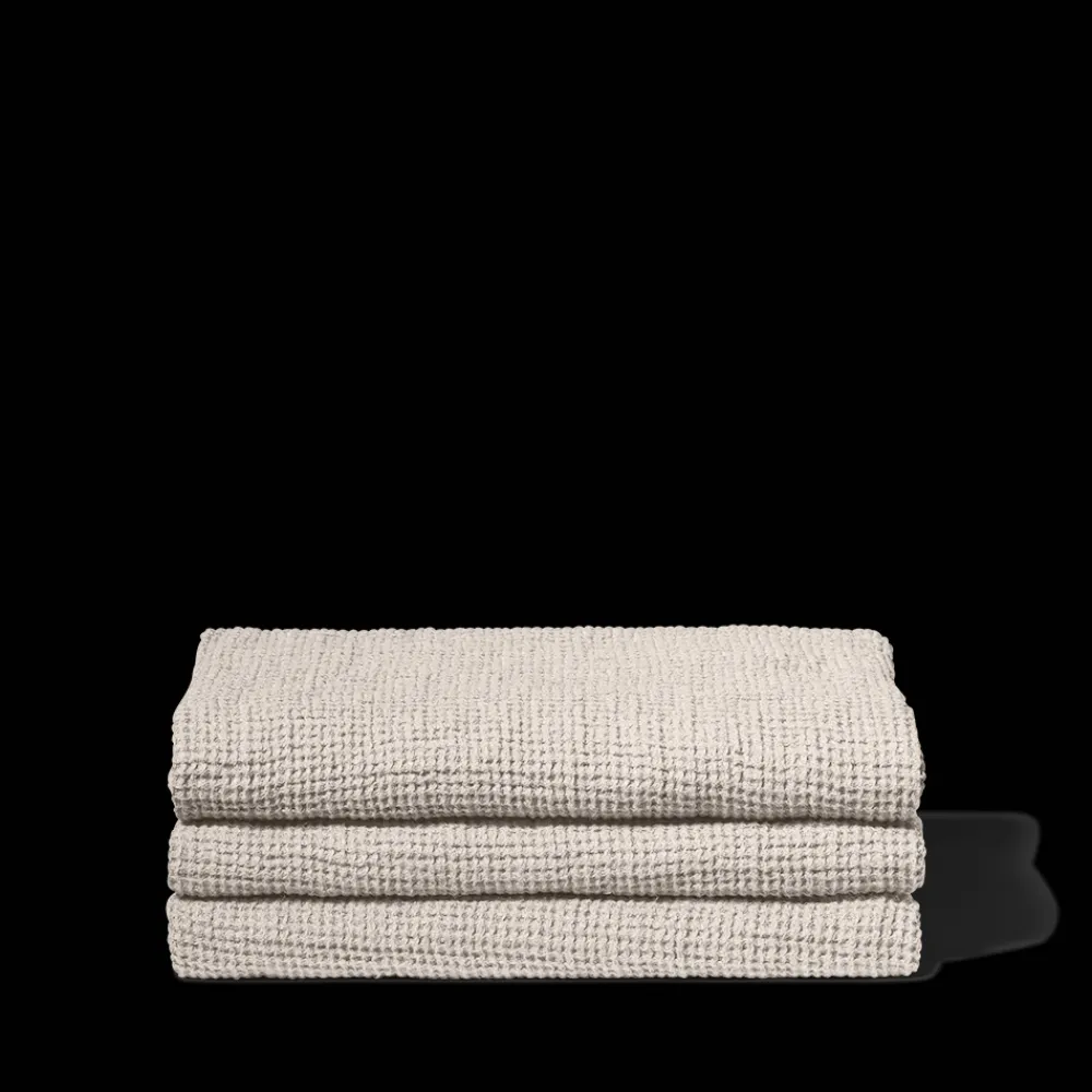 200 LINTEX Serviette de bain en lin - Waffle - Pierre