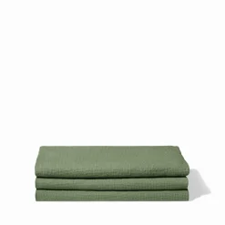 200 LINTEX Serviette de bain en lin - Nid d'abeille - Vert d'Anduze