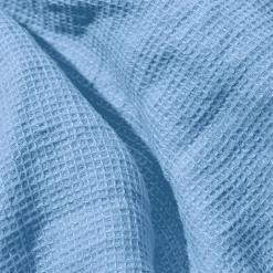200 LINTEX Serviette de bain en lin - Nid d'abeille - Bleu Tyrrhénien