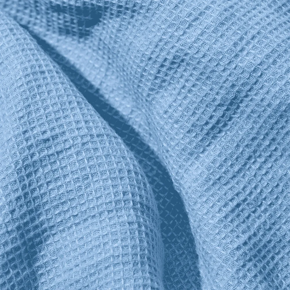 200 LINTEX Serviette de bain en lin - Nid d'abeille - Bleu Tyrrhénien