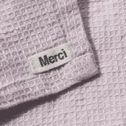 200 LINTEX Serviette de bain en lin - Nid d'abeille - Parme Fuji Iro