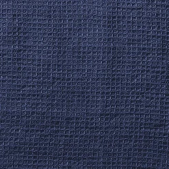 200 LINTEX Serviette de bain en lin - Nid d'abeille - Bleu Shibori
