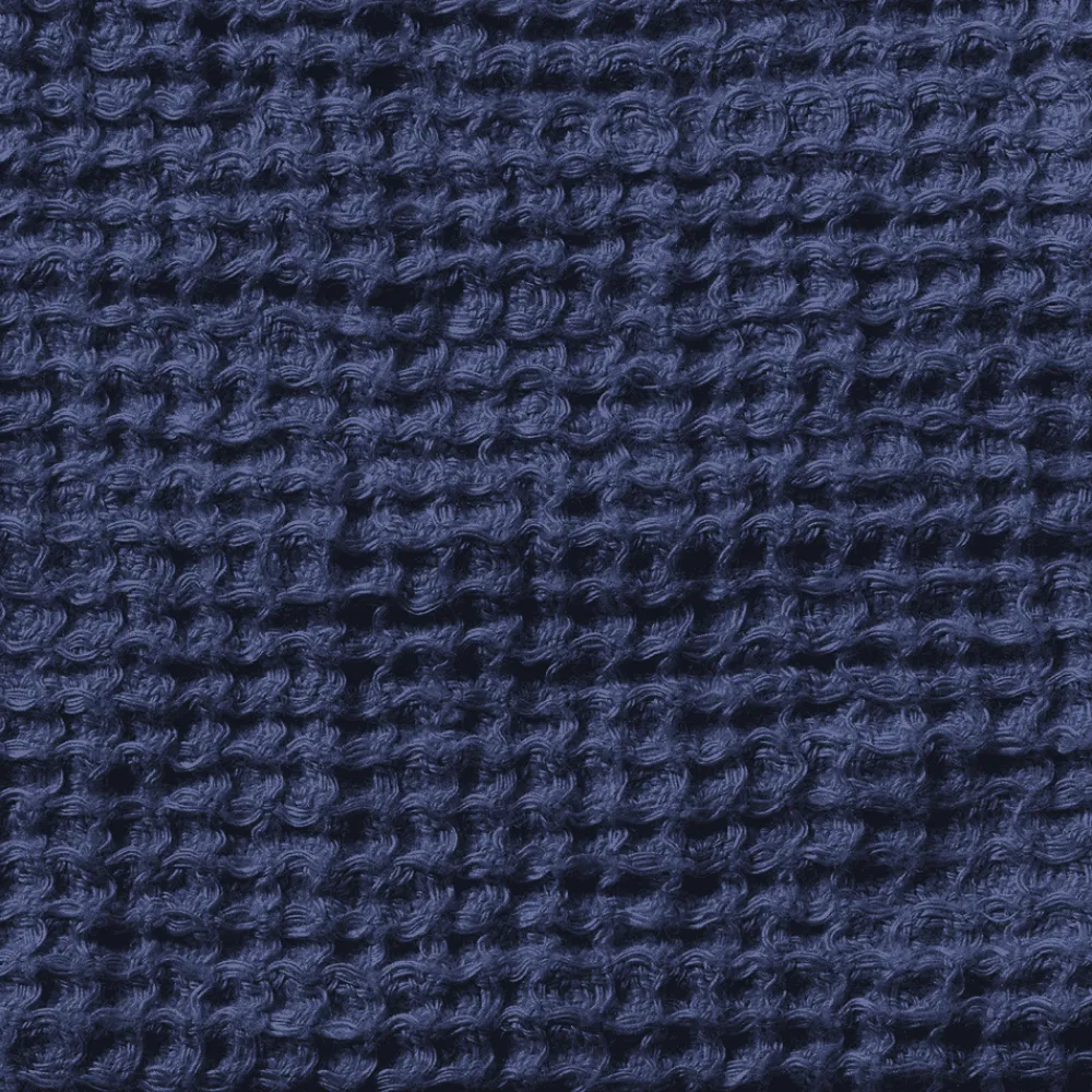 200 LINTEX Serviette de bain en lin - Waffle - Bleu Shibori