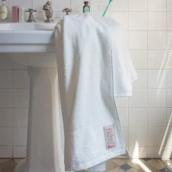 2100 GAZEX Serviette de bain en éponge - Blanc Optique