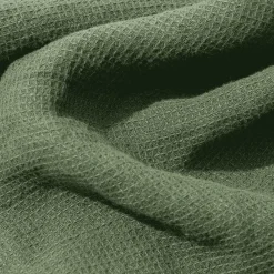 200 LINTEX Serviette de bain invité en lin - Nid d'abeille - Vert d'Anduze