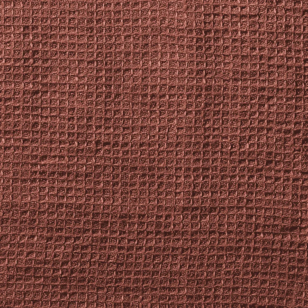 200 LINTEX Serviette de bain invité en lin - Nid d'abeille - Rouge Urushi
