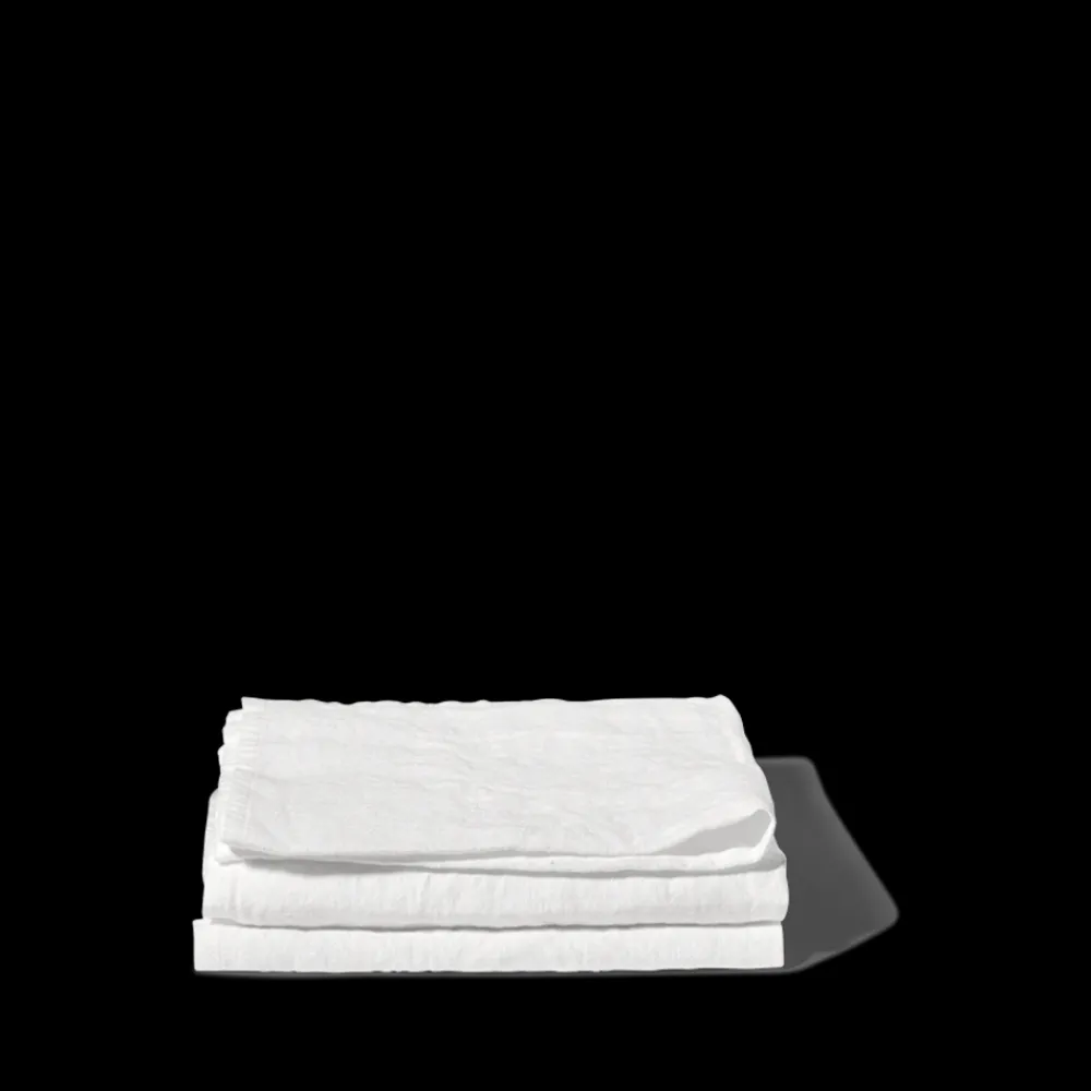 200 LINTEX Serviette de table en lin lavé - Blanc Optique