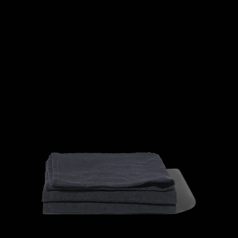 200 LINTEX Serviette de table en lin lavé - Bleu Encre