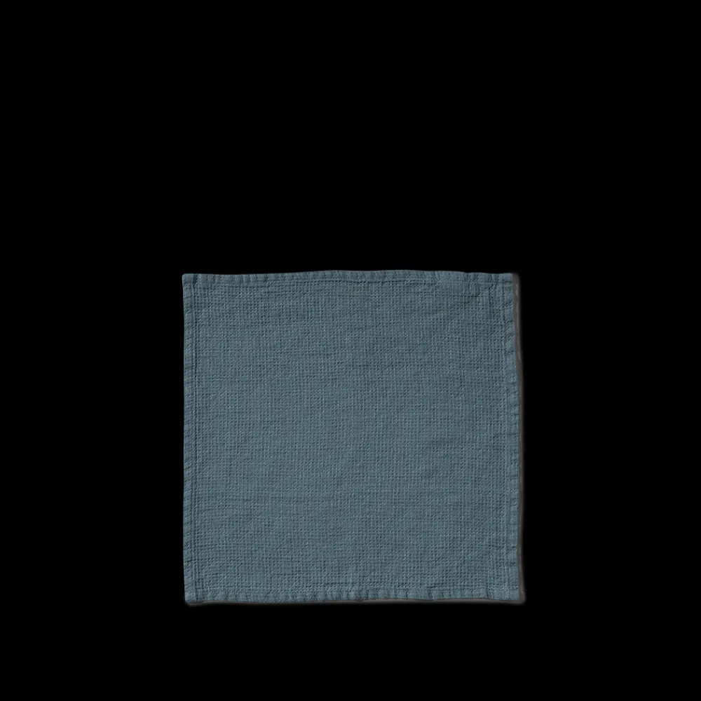 200 LINTEX Serviette de table en lin lavé - Bleu Pétrole