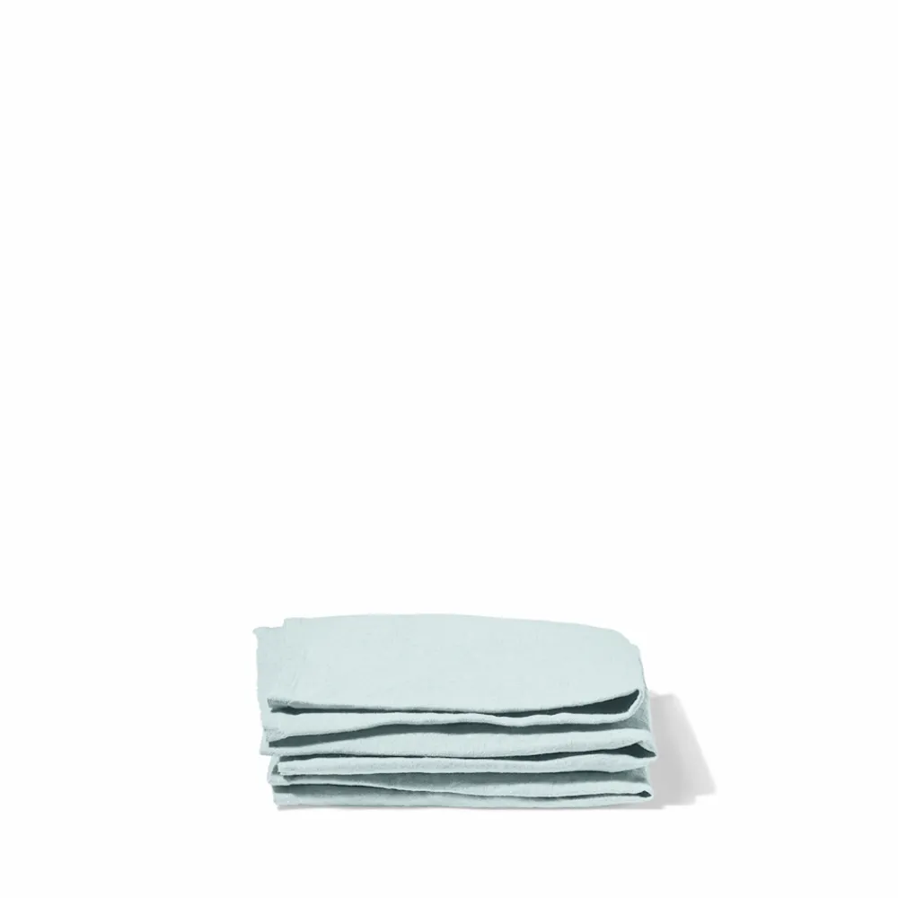 200 LINTEX Serviette de table en lin lavé - Bleu Antiparos