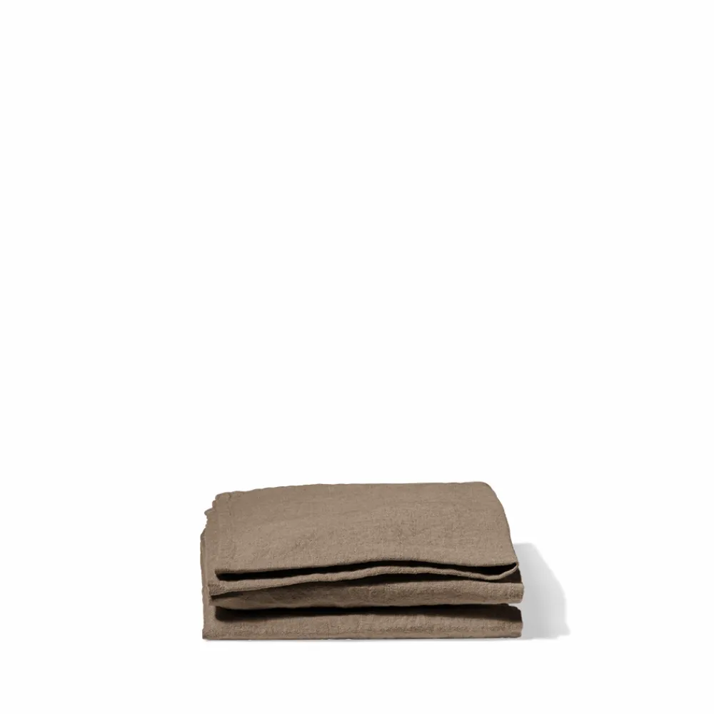 200 LINTEX Serviette de table en lin lavé - Brun Cha Iro