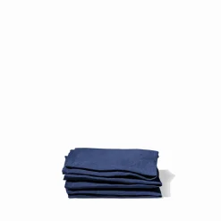 200 LINTEX Serviette de table en lin lavé - Bleu Shibori