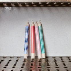 208 HAY Set de 4 bougies Geometry - Clair