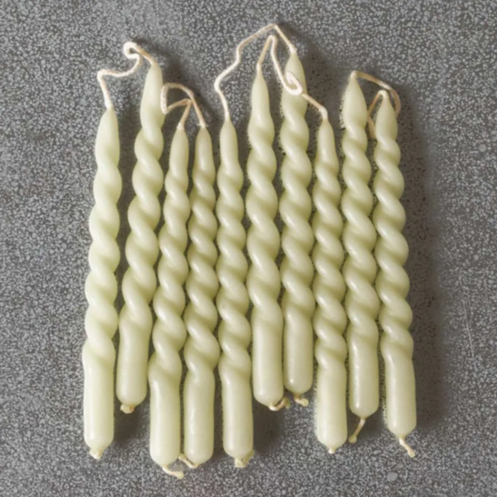 208 HAY Set de 10 bougies Swirl - Light Green