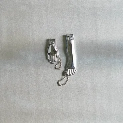 163 KIKKERLAND Set de 2 coupe-ongles pour mains et pieds - Argenté
