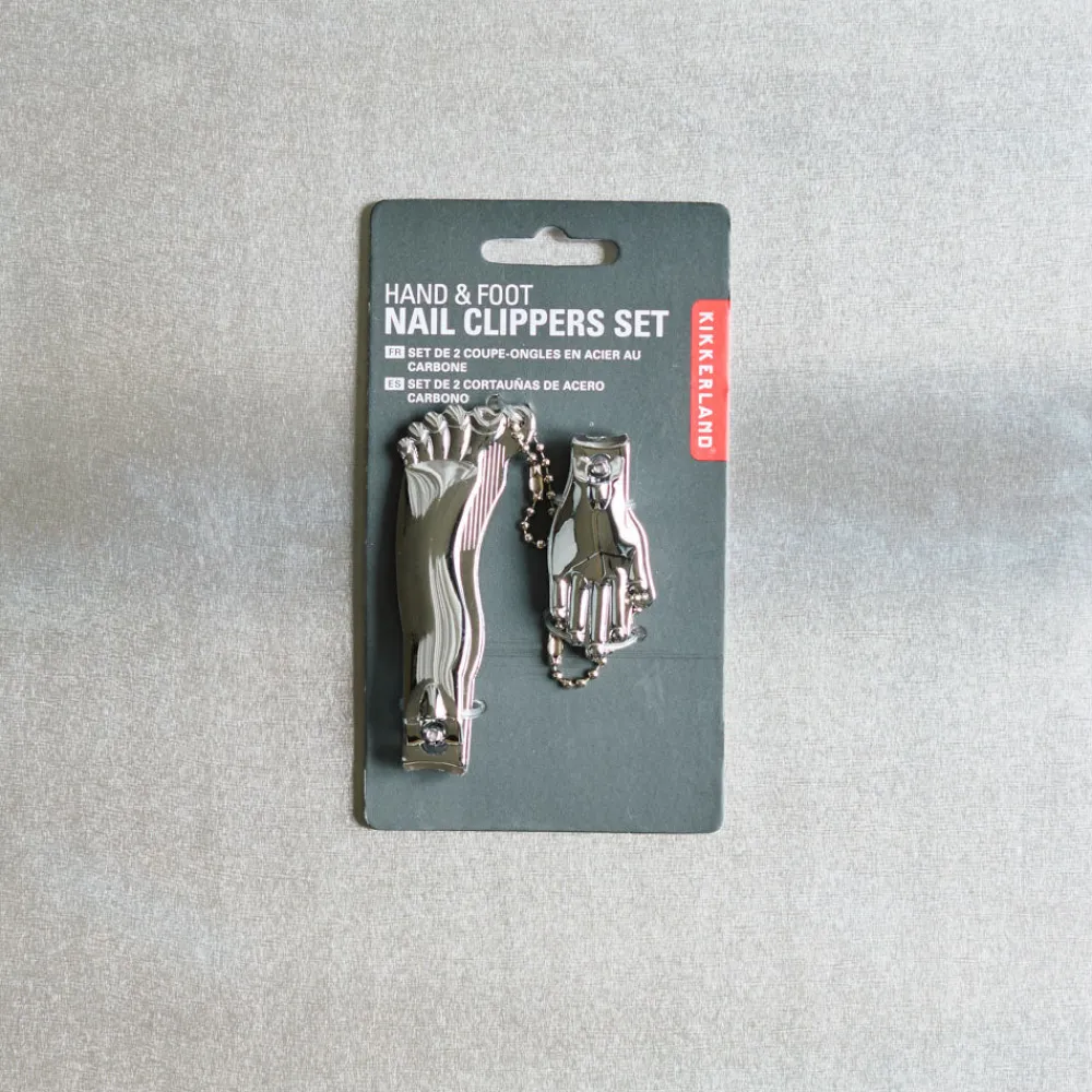 163 KIKKERLAND Set de 2 coupe-ongles pour mains et pieds - Argenté