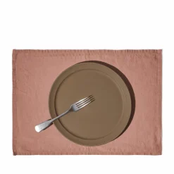 200 LINTEX Set de table en lin lavé - Rose Argile