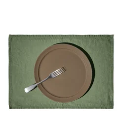 200 LINTEX Set de table en lin lavé - Vert d'Anduze