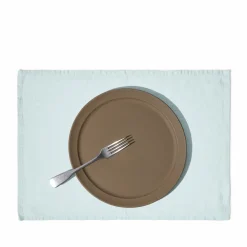 200 LINTEX Set de table en lin lavé - Bleu Antiparos