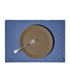 200 LINTEX Set de table en lin lavé - Bleu Paros