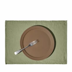 200 LINTEX Set de table en lin lavé - Vert Komorebi