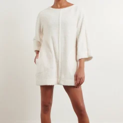 Women Simone Fan - Robe The Mini Dress - Ecru