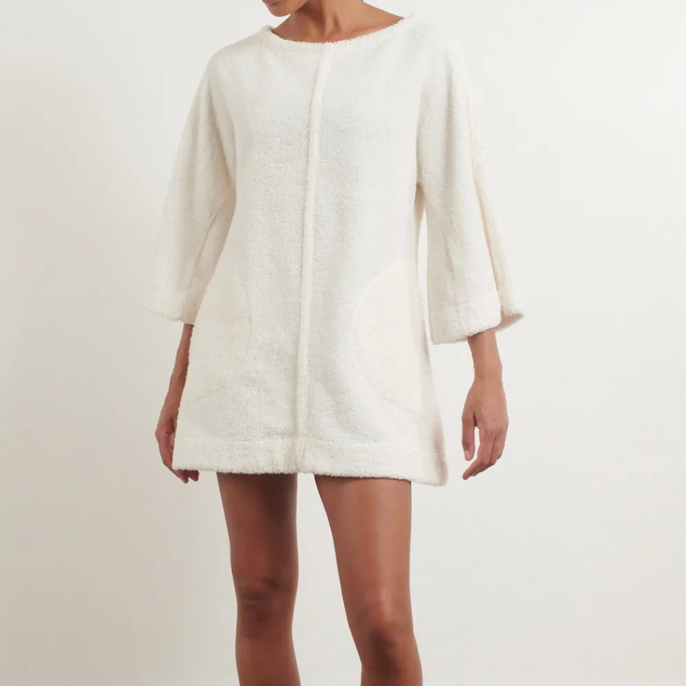 Women Simone Fan - Robe The Mini Dress - Ecru