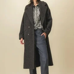 Women SIX SŒURS SIXSOEURS - Manteau Clotilde - Noir/Vert