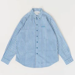 STORY MFG - Chemise Ă rayures - Bleu